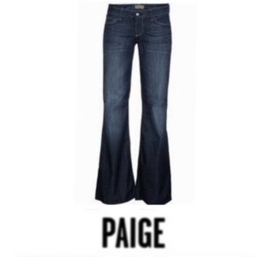 Paige Dark Wash Flare Leg Jeans
